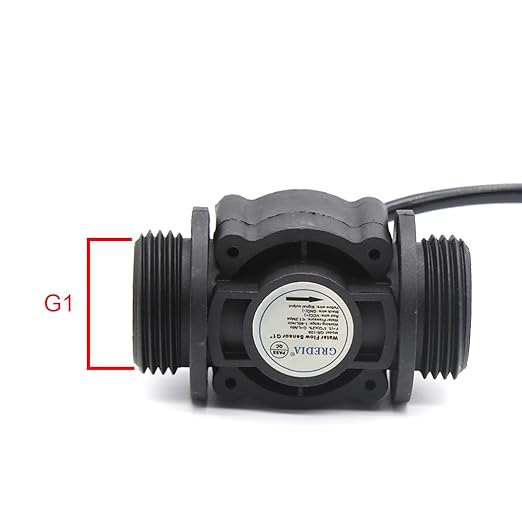 1" Water Flow Sensor Food-Grade Switch Hall Effect Flowmeter Fluid Meter Counter 1-60L/min (Pack of 2）