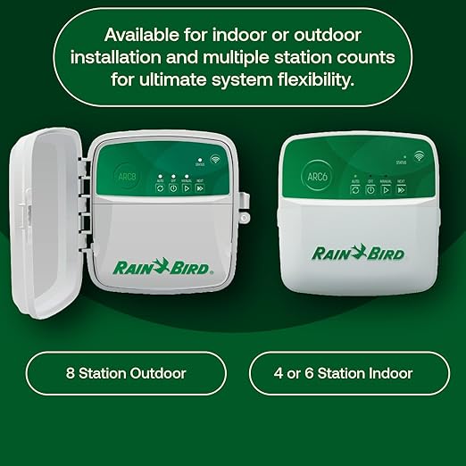 Rain Bird ARC4 App-Based Indoor Smart Irrigation WiFi Timer/Controller, 4-Zone/Station, EPA WaterSense Certified, Compatible with Alexa, Indoor 4-Station