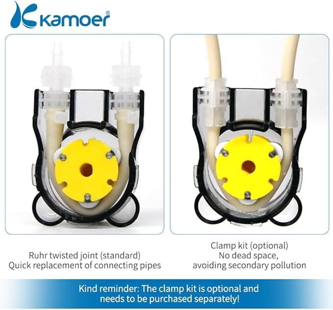 Kamoer KXP100 0.01-110ml/min low flow intelligent programmable peristaltic pump 24V adjustable aquarium dosing pump Support WiFi remote control LCD display power off memory