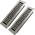 Howeall 2x10 Inches 2 Pack Heavy Duty Walkable Floor Register Easy Adjust Air Supply Lever Floor Vents - Seattle Design - Vent Cover for Home Floor - Satin Nickel