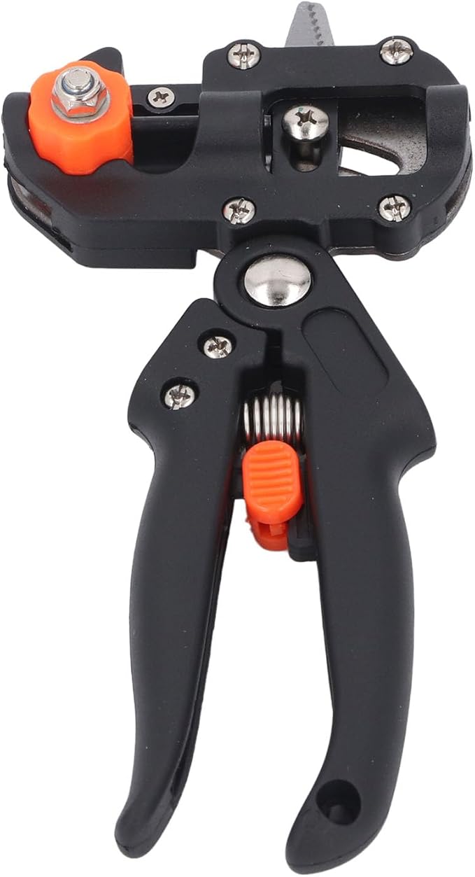 Premium Garden Grafting Shears Professional Grade Pruning Tool with 3 Interchangeable Blades for Fruit Tree Grafting and Plant Propagation (10113A Cloth Bag)