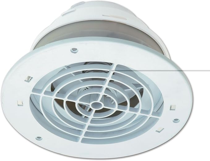 Dundas Jafine SEVZW Soffit Exhaust Vents Fits 4-Inch, 5-Inch and 6-Inch Duct , White