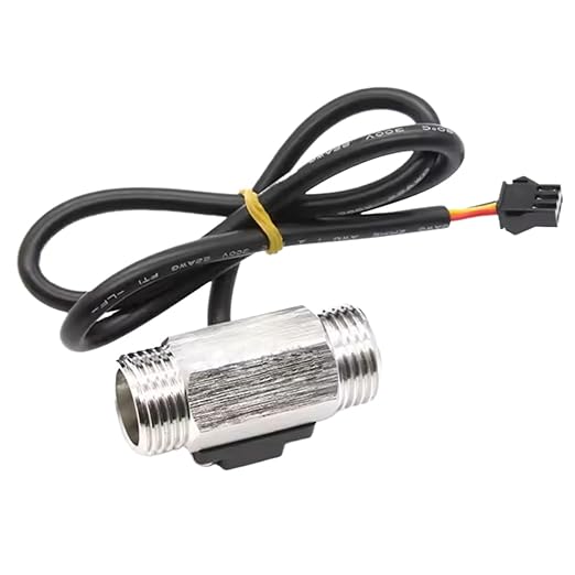 feyoth Digital Thread Flow Meter 1/2inch Stainless Steel Water Flow Sensor Flowmeter 1.75MPa DC3.5~24V Switch