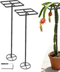 2 Pack 66''×16'' Heavy-Duty Metal Dragon Fruit Trellis, Adjustable Gardening Support Stand for Vertical Climing Plants,Trees,Cactus Garden Outdoor Indoor Potted Support