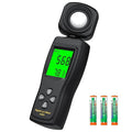 Digital Illuminance Light Meter, 0~200,000 Lux Range with 180º Rotating Sensor Light Meter Foot Candles, Backlight LCD Display, Handheld Light Meter for Plants, Photography, Indoor, Film Camera