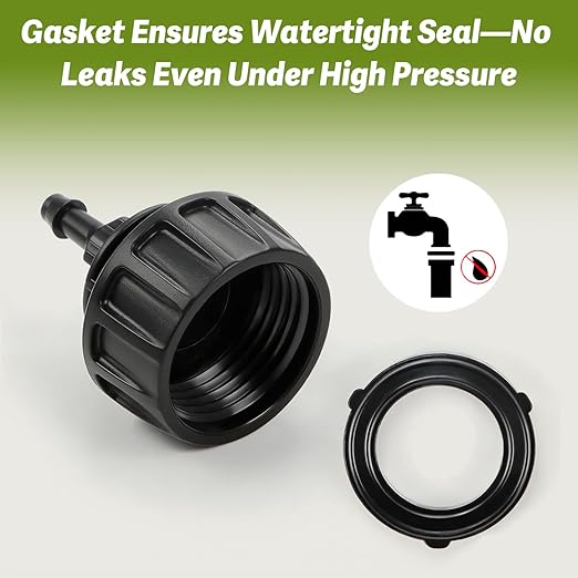 8 Pack 3/4" Garden Hose To 1/4" Irrigation Tubing Adapter, 1/4 Inch Drip Irrigation Tubing To Faucet Garden Hose Adapter 3/4 Inch FHT To 1/4 Inch Supply Line Adapter Fittings