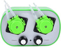 High Peristaltic Pump, 100-240V Pump Head Type G628-2 Small Peristaltic Pump Food Grade Self-Priming Pump ((9-53ml/min)*2)
