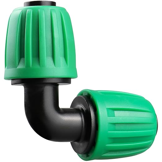Gardrip Drip Irrigation 1/2" Elbow Fittings：1/2 Inch Drip Line Lock Barbed 90 Degree Elbow Connectors for Drip Irrigation Tubing (1/2" ID x 0.640" OD) Anti-Drop Drip Irrigation Parts (12 Pieces)