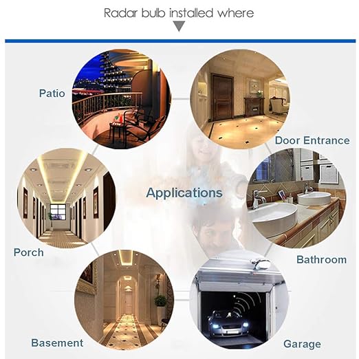 Motion Sensor Light Socket, PIR Motion E26 Screw Bulb Adapter, Adjustable Auto On/Off Night Light Control, Garage Light, for Basement, Pantry Room, Storage Room, Garage Light