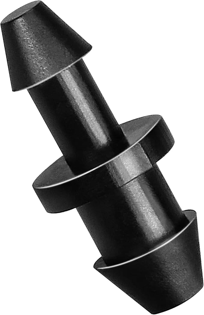 Gardrip Drip Irrigation End Plug: 120 Pack Barbed End Cap Irrigation Parts Fit for 1/4 Inch Drip Tubing Line Closure for Garden Lawn System