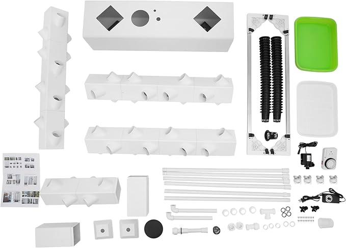 Hydroponic Growing System Kit, 56-Plant Hydroponic Outdoor Indoor Vertical Garden Smart Garden Kit,30-Liter Large Water Tank,Can Grow Flowers, Vegetables, Potatoes and Strawberries