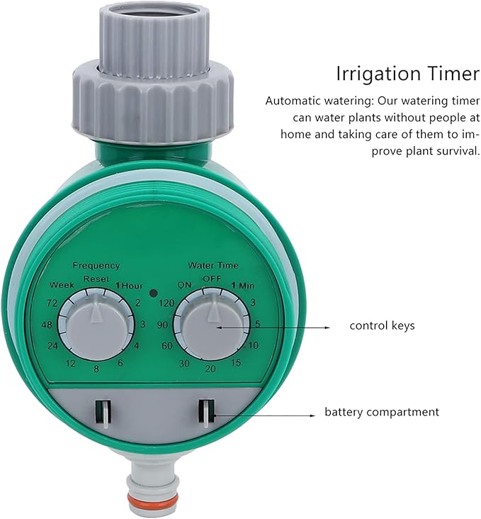 Zerodis Automatic Garden Water Irrigation Timer, Smart Electronic Watering System Controller with Programmable Settings for Garden Lawn Sprinkler System Plants Flower