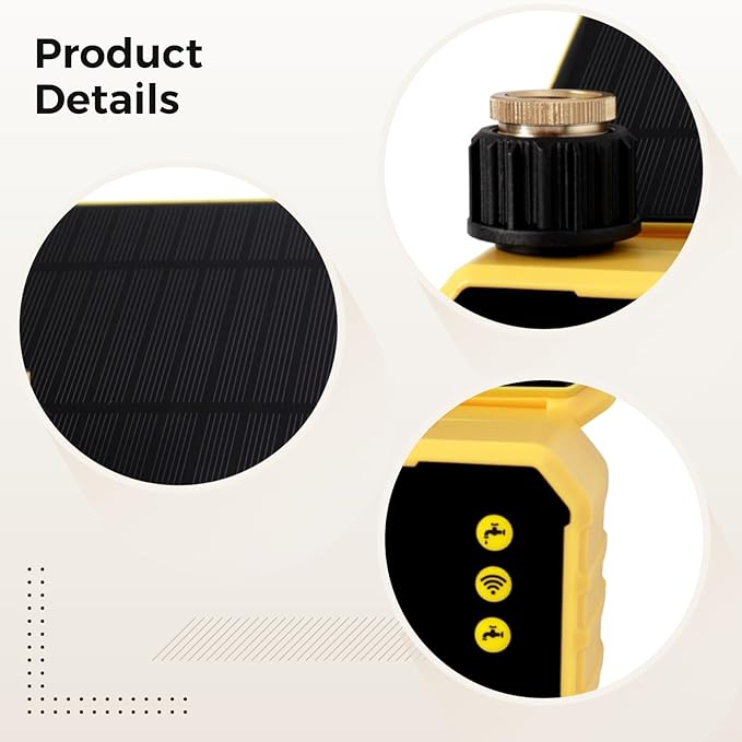 WiFi Solar Irrigation Timer with Remote Control, Tuya & Smart Life App Compatibility, Dual Power, Drip & Micro-Sprinkler System, Rain Sensor