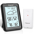 Geevon Indoor Outdoor Thermometer Wireless 200ft/60m, Digital Temperature Humidity Monitor with Large Display, Hygrometer with Weather, 3 Channel, Mold/Dew/Heat, 10s Backlight
