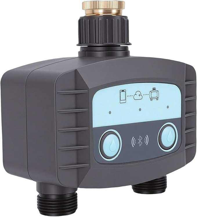 Zerodis Smart Water Timer Hose Timers Timer Programmable Irrigation Controller with Brass Inlet Outlet Suitable for Outdoor Garden Lawn Potted Plants Smart Water Automatic Garden