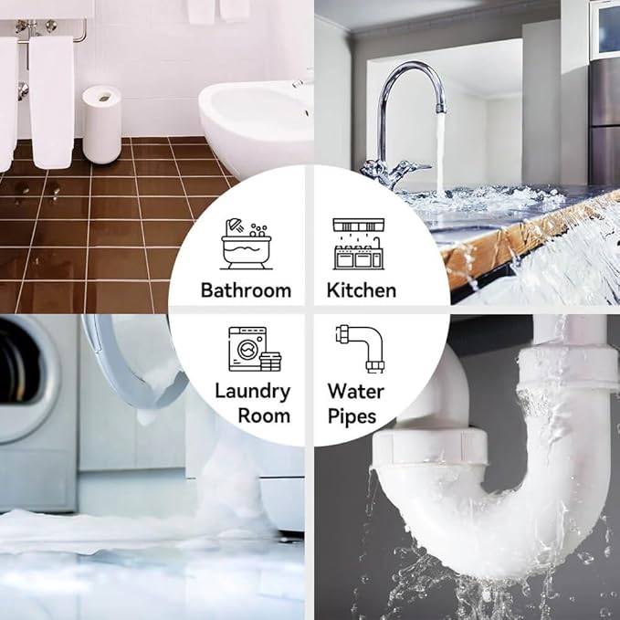 RAINPOINT Floating Remote WiFi Water Leak Detector for Home Basement 3 Pack with Hub,Wireless Siren Alarm Leakage Sensor Email & APP Push Notification Kitchen Sink,Bathroom,Laundry,Warehouse