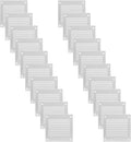 Vent Systems 4'' x 4'' Inch (Overall Dimensions) Pack of 20 - White Air Vent Cover - Metal Air Return Grill with Built in Guard Screen - HVAC Ducting Vent Duct Cover for Interior, Exterior Use