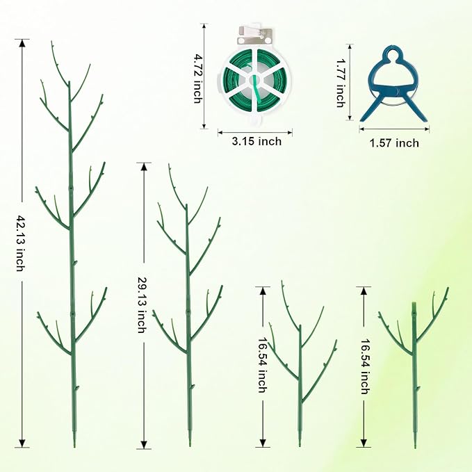 PERSZEN 15 Pack Stackable Plant Support Stakes, Garden Trellis for Climbing Plants Indoor and Outdoor Use, Plant Accessories for Potted Plants Monstera, Plant Sticks for Climbing Plant Stems