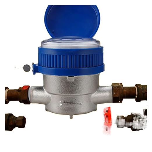 Flow Sensor Meter Digital Pipeline Water Flow Smart Water Meter Mechanical Rotary Pointer Counter Water Meter Flow Measuring Tools with Copper Fittings Gadget