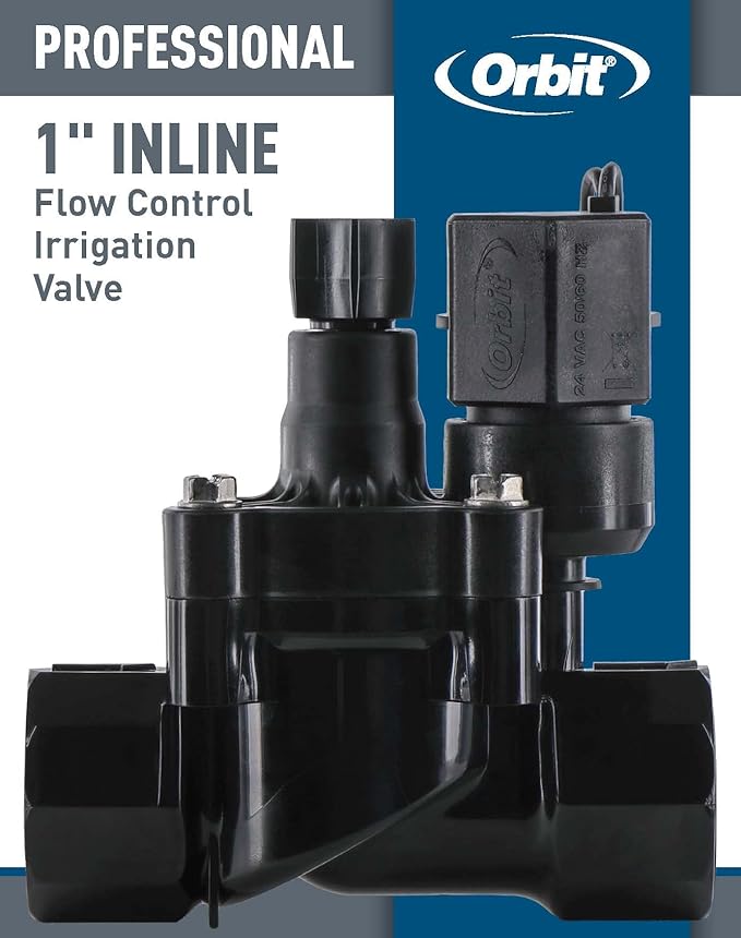 Orbit Pro 1" FPT L-Series Automatic Inline Sprinkler Valve with Flow Control - 57291