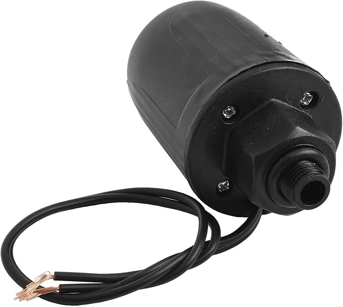Self Priming Water Pump Controller Adjustable Pressure Switch for Steady Flow Precise Pressure Regulation Easy Installation Tought Plastic Metal 1/4 3/8 Thread Black for Home Industrial(1/4 2.2-3.0kg)