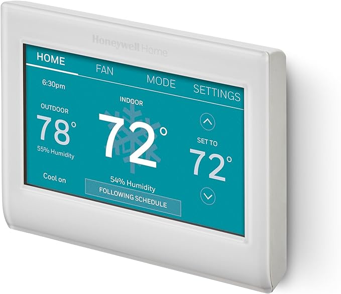 Honeywell Home RTH9600WF Smart Color Thermostat ENERGY STAR Wi-Fi Programmable Touchscreen Alexa Ready - C-Wire Required