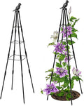 Garden Trellis,Plant Support for Climbing Plants, 1 Pack Plant Trellis Support for Climbing Vine, 63" Plant Support Tower Cages Plastic Coated Metal Pipe Supports for Outdoor Indoor, Tomato cage
