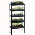 RooTrimmer 5-Tier Hydroponics Growing System, Plant Stand, Ebb and Flow Seedbeds, Siphoning Circulation Watering for Indoor/Greenhouse, Designed for Seed Starter Nursery Cell Trays, Plant Pots
