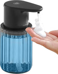 Automatic Foaming Soap Dispenser Touchless, 10oz/300ml Rechargeable, 3 Adjustable Foam Levels, IPX7 Waterproof for Kitchen Bathroom, Black