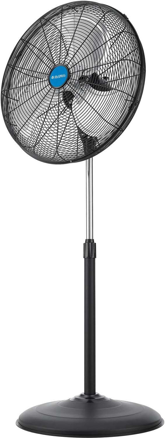Global Industrial 18" Industrial Pedestal Oscillating Fan, 4,550 CFM, 1/6 HP