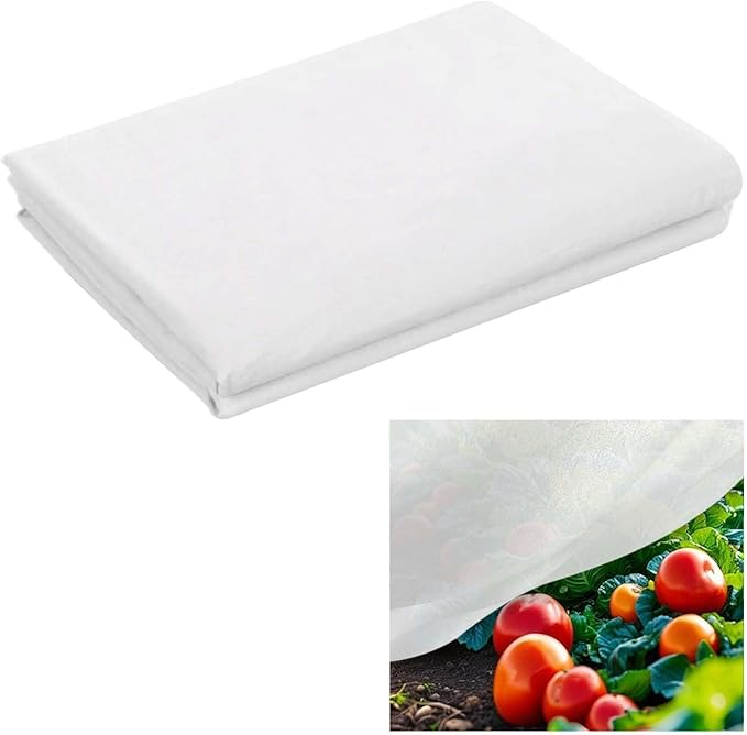 Plant Sun Protection Cloth, 10 x 12 Ft Non-Woven Garden Shade Cloth Cover White Refraction Sunshade Fabric Blanket Outdoor Bug Netting Sun Block for Protecting Vegetable Seedling from Direct Sunlight