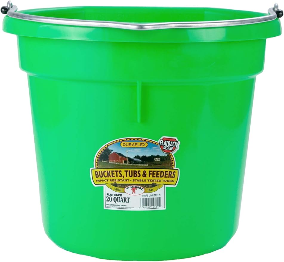 Little Giant DuraFlex Flat Back Bucket 20 Qt Lime