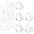 NineLeaf Wireless Remote Control Outlet with Timer, Indoor Remote Timer Outlet, No Interference No Wiring, 15A/1875W 500FT RF Range, Countdown Light Switch for Lamp, Fan,2Remote 5Outlets