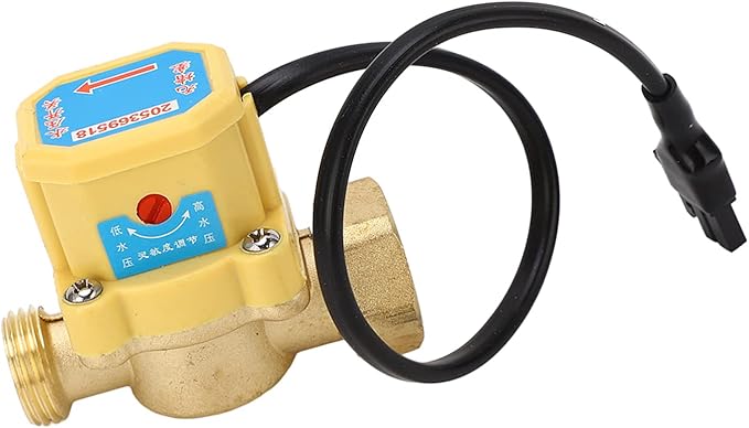 Universal Water Pump Pressure Switch Adjustable Automatic Water Pressure Booster Pump Controller ABS Brass Construction G3/4 to G1/2 Size for Home Industrial Use 2A Current