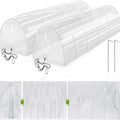 10ft Portable Greenhouse Protection from Sun Heat,Garden Tunnel Shade Net Cover with Quick-Release Technology,Row Covers for Vegetables Plant Cover from Sun(PE Film,2 Packs)