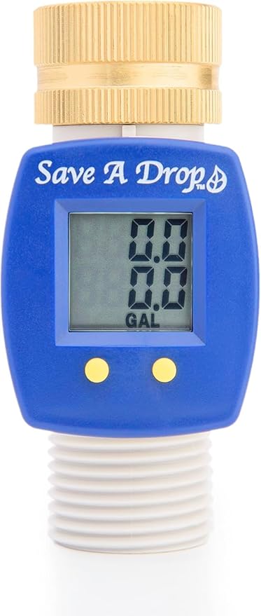 3-Pack P3 Water Flow Meter with Heavy Duty Brass Swivel | Measure Gallon Usage from an Outdoor Garden Hose | Great for Campers | Helps Conserve Water