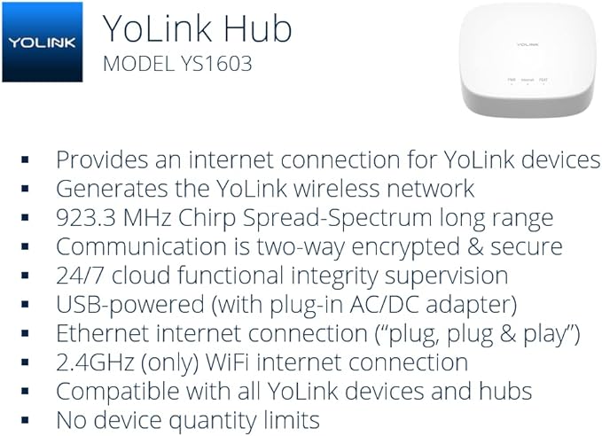 Smart Sprinkler Controller, YoLink 1/4 Mile World's Longest Range Automatic Watering Controller Compatible with Alexa Google Assistant, for Maximum 6 Zones and 1 Master Valve, YoLink Hub Included
