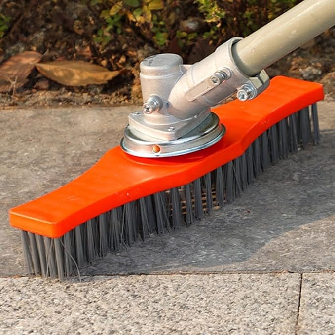 Wire Brush for Lawn Mower Cleaning Heavy-Duty Steel Bristles Multi-Surface Scrubber with Fixing Accessories Ergonomic Handle for Push and Self-Propelled Mowers Concrete Floors Tiles Grout Walls