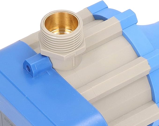 Water Pump Pressure Control Switch Automatic Electronic Adjustable sealed Controller with One Way Valve for Well Pumps Submersible Pumps 0.3H to 3H ABS Material Blue Gray G1in