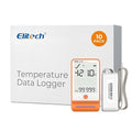 Elitech 10Pack Bluetooth Ultra Low Digital Temperature Data Logger for Refrigerator Shadow Data 100000 PointsExport PDF/CSV Report, Pharmacy Vaccine DDL Calibration Certificate, MAX MIN AVR GSP-6-TLE