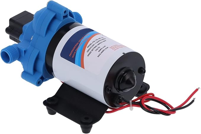 Electric Diaphragm Water Pump 12V 24V DC Self Priming 3.0GPM High Pressure Sprayer Pump for Car Wash Garden Irrigation Boat Household Water Booster System (F33-102-045-101 (12V))