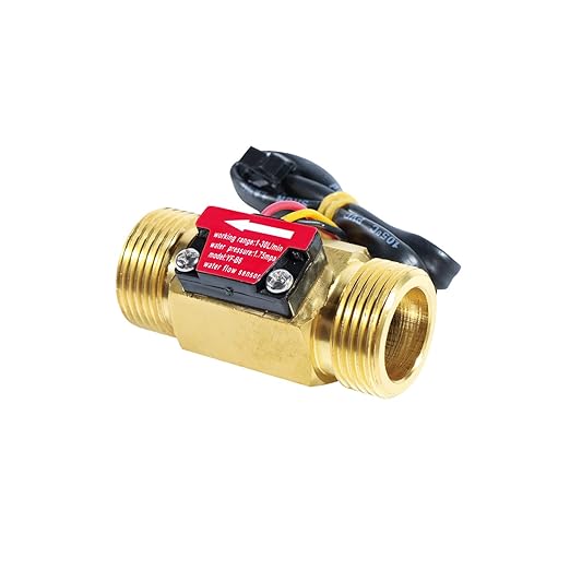 G3/4" Male Thread Brass Water Flow Sensor Switch Hall Effect Liquid Flowmeter Fluidmeter Counter BSP 1-30L/Min（60mm in Total Length）