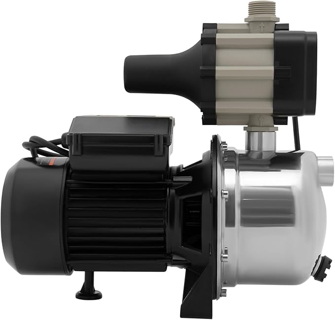 1.5 HP Shallow Well Jet Pump, 110V 115V Cast Iron Garden Booster Pump with Automatic Controller, 1200GPH 157.48ft Lift 87PSI for Lawn Irrigation Water Transfer Home Farm Water Supply
