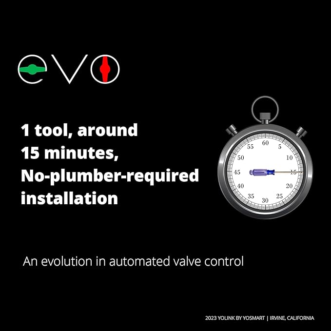 YoLink Smart Water Valve Controller, with Valve Operator, Easy No-Plumber DIY Installation, Remote Control, Compatible with Alexa/Google Assistant, IFTTT - YoLink Hub Required