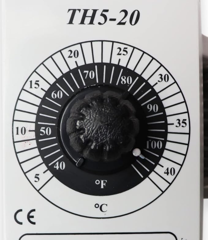 TH5 Line Voltage Thermostat Assembly with Standard 120 Volt Outlet - AC 3 Prong Cord Plugs