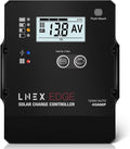 LNEX Solar Charge Controller with Flush Mount Design, 6 Stage Charging with LCD Display 12V/24V Auto PWM Controller 40A for LiFePO4, AGM, Gel, Flooded and Lithium Battery
