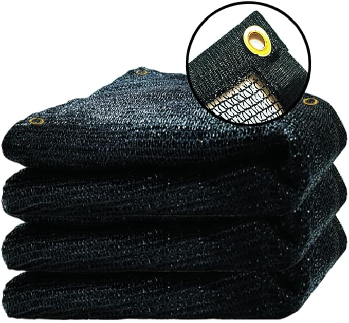 90% Black Shade Cloth, 12X20Ft Garden Sun Shade for Plant Cover, Outdoor Shade Netting with Grommets, Sunblock Mesh Tarp for Patio, Greenhouse, Pergola, Potted Plant, Chicken Coop