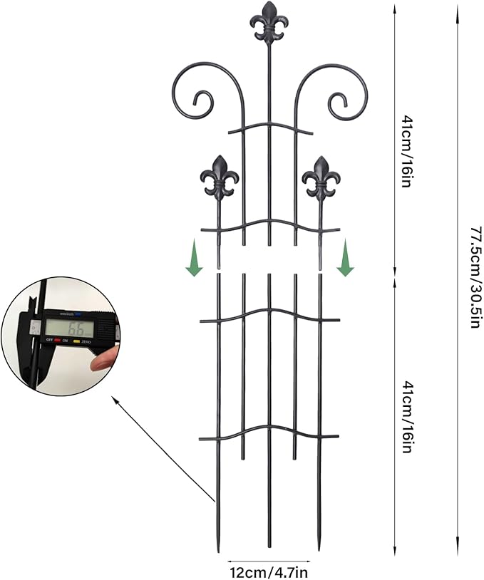 31" Trellis for Climbing Plants Indoor - Heavy Duty Metal Support for Potted Plants, Ideal for Vining Plants, Perfect for Tall Monstera & Houseplants, for Gardeners & Plant Lovers