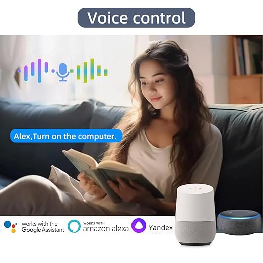 Tuya WiFi Smart Pc Power Reset Switch Remote App Controlled Voice Activated Management Switch with Timed Scheduling and Device Sharing Voice Assistant Integration