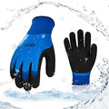 Vgo... 1-Pair 32°F Triple Latex Coating Winter Gloves, Light Duty Work Gloves, Waterproof, Oil Resistance, Abrasion Resistance (Size L, Blue, RB2172F)